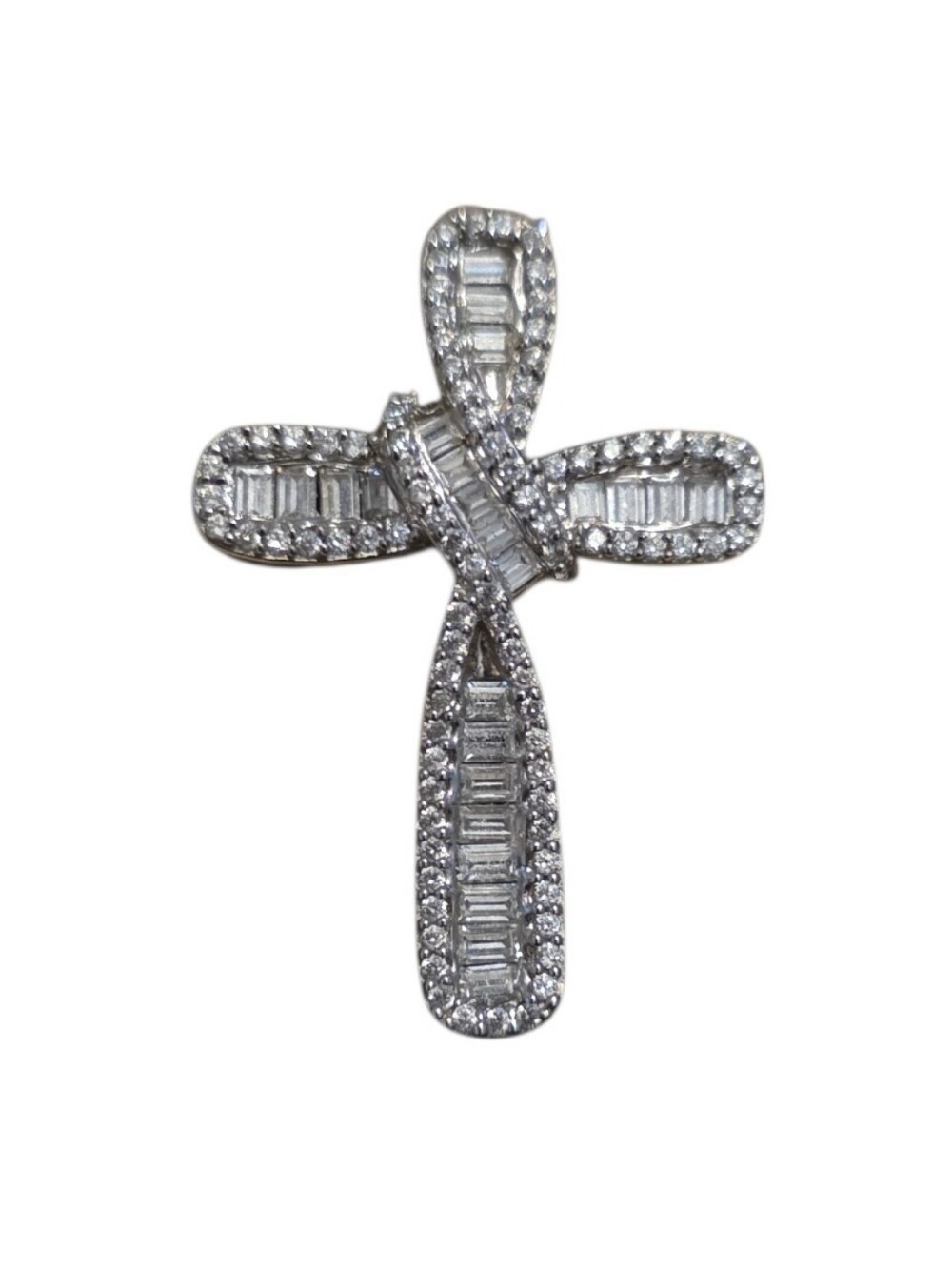 Sterling Crystal Cross Pendant - Elegant Women's Jewelry